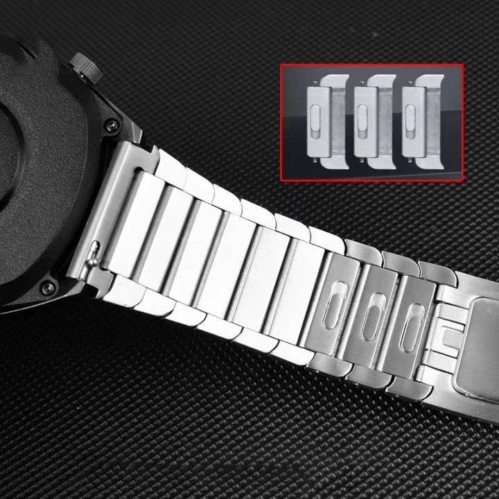 hot22mm-หรูหราโลหะวงสำหรับหัวเว่ยนาฬิกา4pro-gt2-46มิลลิเมตรสำหรับ-s-amsung-g-alaxy-watch3-45มิลลิเมตรเกียร์-s3ลิงค์สร้อยข้อมือสายสแตนเลส