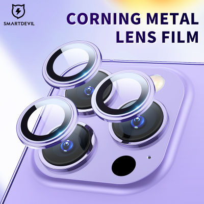 SmartDevil Corning ฟิล์มเลนส์โลหะแก้วสำหรับ iPhone 14 Pro max iPhone 15 Pro Max iPhone 14 Plus iPhone 13 Pro max iPhone 13 Pro iPhone 13 Mini 15 Plus lens film ฟิล์มเลนส์โลหะผสมเลนส์แบบเต็มหน้าจอฟิล์มกล้องปกป้องหน้าจอฟิล์มกันรอยเลนส์