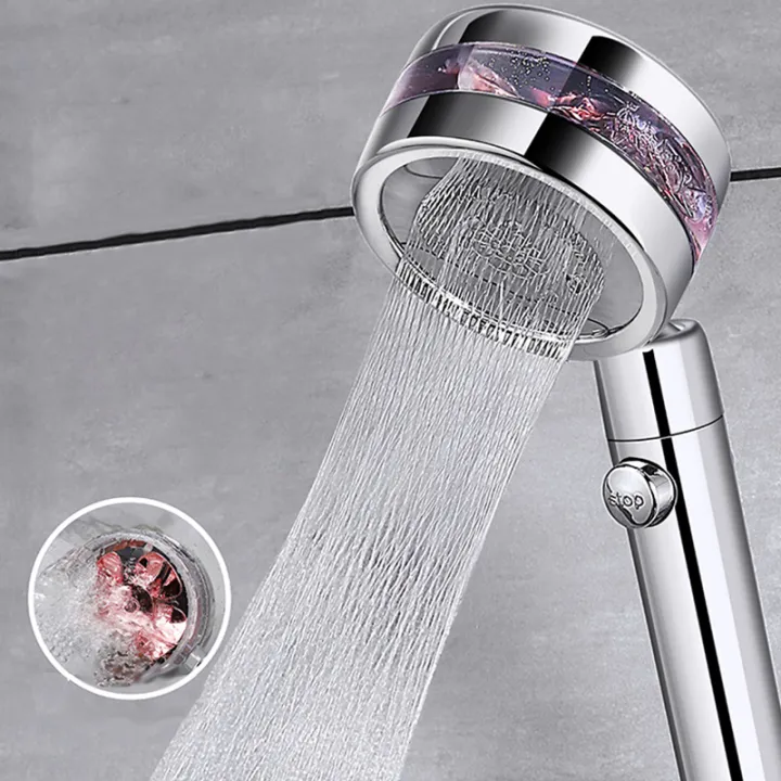 High Pressure Shower Head Water Saving 360 Rotate Rainfall Bath Double