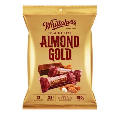 Items for you 👉 whittakers 12 mini size chocolate  180กรัม 12ชิ้น มินิช็อกโกแลต3รสชาตินำเข้าจากนิวซีแลนด์ almond gold