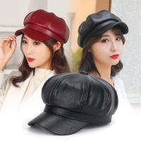 Casual Beret Female Beret Outdoor Beret Autumn Beret Leather Berets Red Beret Black Beret