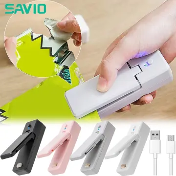 Mini Bag Sealer Chip Bag Sealer with Cutter and Magnet Handheld