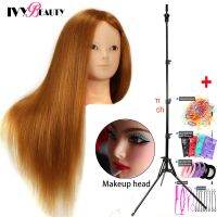 hot！【DT】♟☁  Make Up Mannequin Hairstyles 85  Real Hair And Wig Human With Hairdressing Accessories