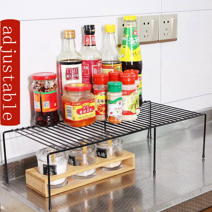 iron-storage-rack-portable-spice-jars-holder-sink-drying-rack-non-slip-bathroom-shelf-desktop-organizer-kitchen-tool