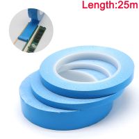 ✣ Width 8/10/12/20/25/30/40/50 mm Transfer Tape Double Side Thermal Conductive Adhesive Tape for Chip PCB LED Strip Heatsink Blue