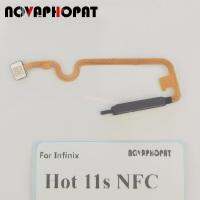 Novaphopat สำหรับ Infinix Hot 11S NFC X6812B เปิดปิดเพาเวอร์ปุ่มลายนิ้วมือที่บ้านควบคุมเซ็นเซอร์กุญแจปลดล็อค Flex