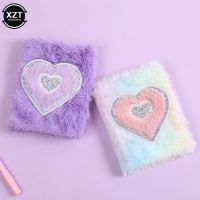 Planner Heart-shaped Notepad School Office Stationery Cartoon Colorful Unicorn Plush Notebook For Girls Kids Gifts Pocket Diary