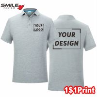 Summer 100 Cotton Lapel Polo Custom Print Logo Casual Mens And Womens Short Sleeve Shirt Embroidery Company Team Design Brand
