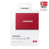 SAMSUNG Portable SSD T7 2TB Red (MU-PC2T0R/WW)