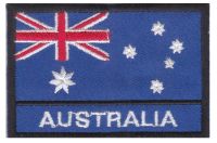 iron on patch Embroidery Country flag Australia 7x5 cm ออสเตรเลีย ธงประจำชาติ ตัวรีด เย็บติดผ้าประเทศไทย โลโก้ปัก มีกาวสำหรับรีด ตกแต่งเสื้อผ้า