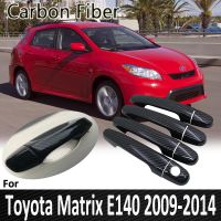 ♈₪ﺴ Black Carbon Fiber for Toyota Matrix E140 2009 2010 2011 2012 2013 2014 Door Handle Cover Sticker Decorations Car Accessories