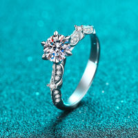 [COD]925 แหวนเงินแท้หญิงฝัง Moissanite ชุบ 18K ข้อเสนอแหวนชุดขายตรง Meson ที่ว่างเปล่า