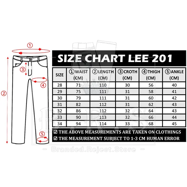 Aggregat 68+ lee jeans size chart cm - jtcvietnam.edu.vn