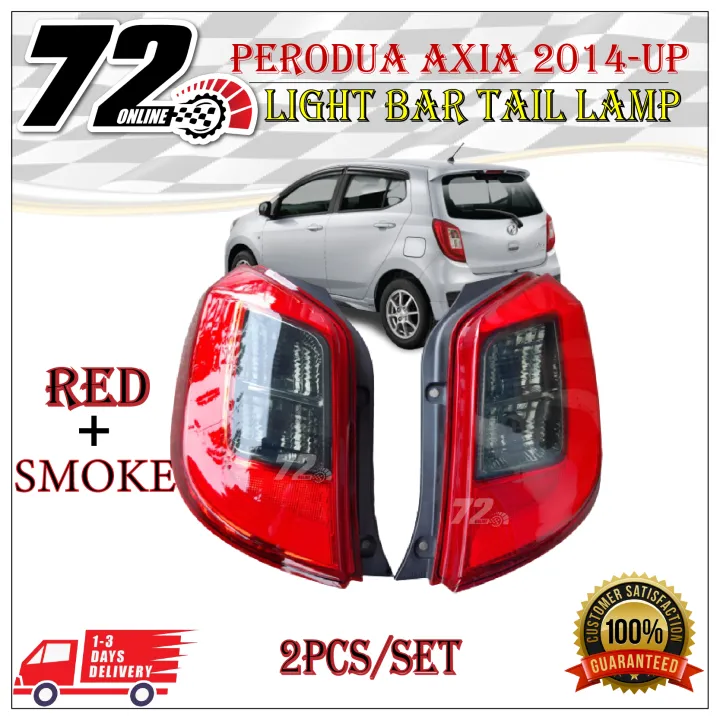 Vland Perodua Axia Light Bar Tail Lamp Red Clear Smoke Clear Lazada