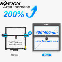 KKmoon WAINLUX เครื่องแกะสลักเลเซอร์ JL7 10W แรงเลเซอร์400X400มม. พื้นที่แกะสลัก10000มม./นาทีรองรับความเร็วในการแกะสลักออฟไลน์พร้อมการออกแบบการประกอบที่รวดเร็วป้องกัน Pelindung Mata สำหรับหนังเซรามิกสแตนเลส