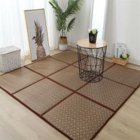 Japanese-Style Patchwork Mat Thickening Tatami Foldable Rattan Mat Living Room Bedroom Mat Summer Childrens Crawling Mat