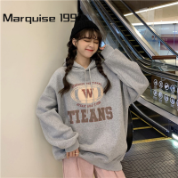 Marquise1997 เสื้อฮู้ด เสื้อแขนยาวอบอุ่น หลวมและสบาย สบายๆ ชิค ทันสมัย นุ่มนวล WWY23000KP 41Z231008