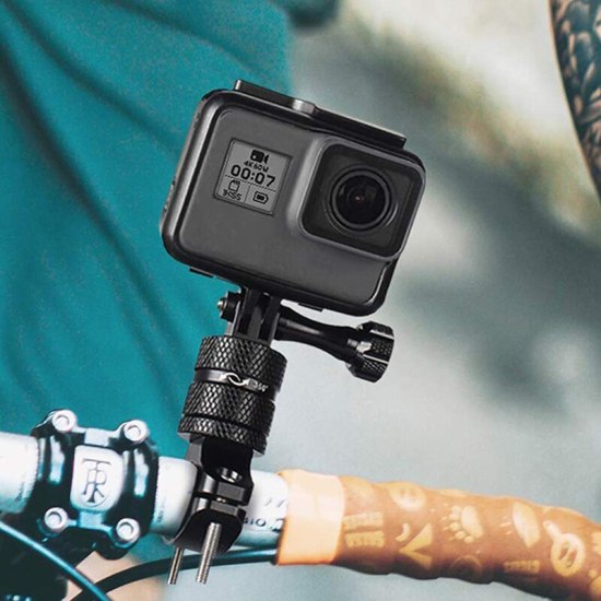 Giá đỡ tay lái bằng nhôm xe máy xe đạp cho gopro hero 11 10 9 8 7 5 sjcam - ảnh sản phẩm 1