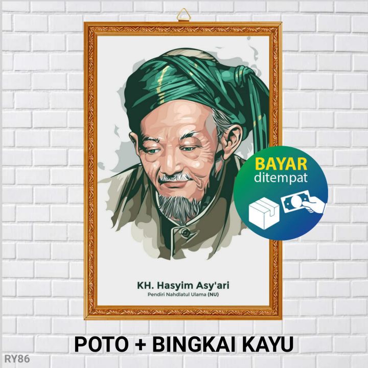 POTO + BINGKAI KYAI HASYIM ASY'ARI / POSTER KYAI HASYIM ASY'ARI ...