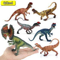 ใหม่เหมือนจริง Figurines จูราสสิจำลองไดโนเสาร์สัตว์รุ่น Dilophosaurus พีวีซีรูปการกระทำการจัดเก็บภาษีเด็กของเล่นเพื่อการศึกษา