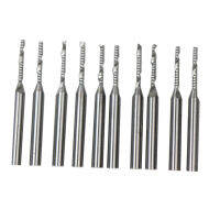 Quality10pcs Grindhigh ความแม่นยำสูง3.175*1.5*12มม. เครื่องตัดขลุ่ยเดี่ยวคาร์ไบด์หนึ่งบิตขลุ่ยเกลียว