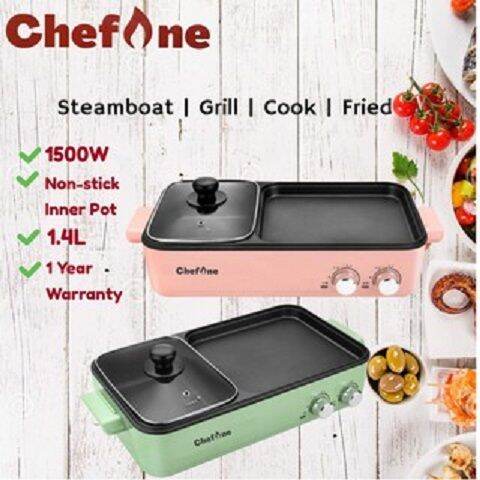 [READY STOCK] Korean style ChefOne Electric Hot Pot & Hot Plate 2 in 1 ...