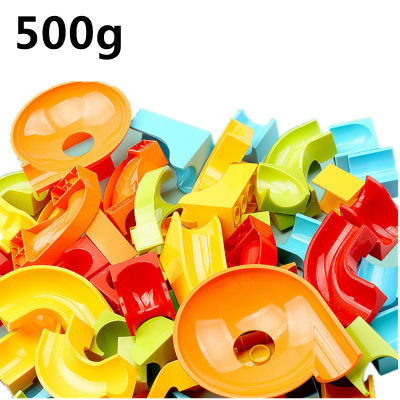 500g Marble Race Run Track Large Basic Building Blocks Complementary Parts for Bricks Wall Desk Compatible Particle Children Toy