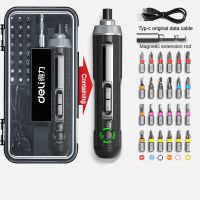 DELI 3.6V Cordless Screwdriver Rechargeable Lithium Battery Screwdriver Power Screwdriver Gift Packing LED lamp power tools set Drills  Drivers