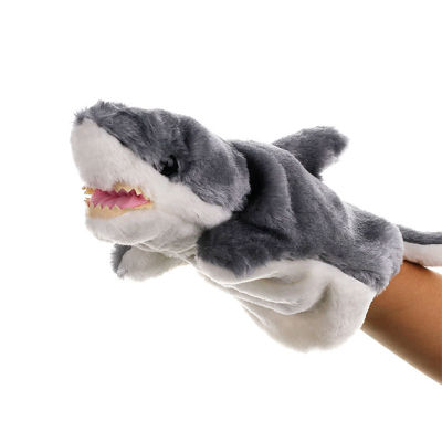 Lovely Shark Marine Animal Plush Hand Puppet Doll Kids Storytelling Toy Gift