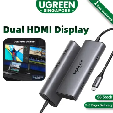 UGREEN Dual HDMI USB HUB 8K HDMI Adapter 10 in 1 Splitter with RJ45 USB 3.0  PD 100W Dock for MacBook Pro Air M2 M1 USB C HUB