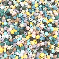 NEW 50pcs 10mm Matte Five-pointed Star Acrylic Loose Spacer Beads for Jewelry Making DIY Handmade Accessories Beads