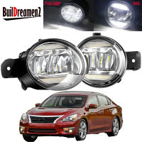 2IN1 Function 30W LED Fog Light Assembly DRL For Nissan Altima 2007-2018 H11 Car Fog Daytime Running Lamp 12V Accessories