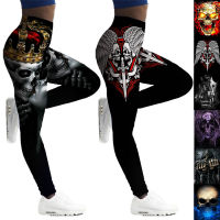 women seamless sport leggings 3D skull Printed waist legging ladies yoga pants Workout Leggins Gym Clothing push up femme