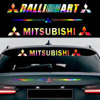 Mitsuhishi Car sticker Laser Reflective Decal RALLIART Auto Parts Motors Front Windshield Side Window Decal For Pajero 4 Colt Galant 8 Lancer X Outlander