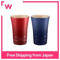 Le Creuset Tumbler Pair Slim Tumbler 170Ml โคบอลต์สีฟ้าเชอร์รี่สีแดงทนความร้อนทนความเย็นเตาอบไมโครเวฟเข้ากันได้