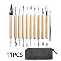 11pcsset DIY Clay Tools Sculpting Kit Sculpt Smoothing Wax Carving Pottery Ceramic Polymer Shapers Modeling Carved Sculpture