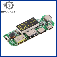 USBคู่ LED Shockley 5V 2.4A Micro/Type-C USB โมดูลชาร์จแบตสำรองมือถือ18650ลิเธียมแบตเตอรี่ที่ชาร์จแผงวงจรการป้องกัน