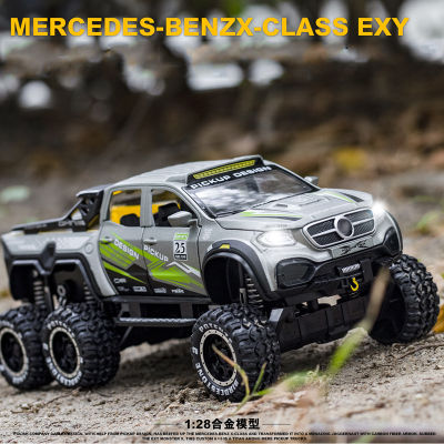 ใหม่128 X-Class Exy 6x6ยางรถยนต์รุ่นแม็กซ์ Die Cast โลหะของเล่นรถออฟโรดด้วยเสียงและแสงของที่ระลึกคอลเลกชันสำหรับเด็ก