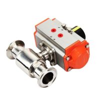 【hot】✻❅  Q681F-16P Sanitary valve O.D 89 mm AT105 Actuator Food grade steeltee quick clamp pneumatic two way ball