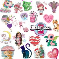 Iron on Cute Animal Patches for Kids Clothing DIY T-shirt Applique Heat Transfer Vinyl Unicorn Patch Stickers Thermal Stickers