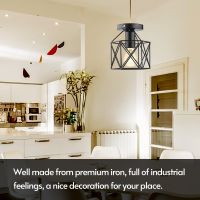 Vintage Ceiling Light Modern Nordic Retro Iron Ceiling Lamp Decor For Living Room Bar Black Loft Home Lights Cage Fixture Lamps