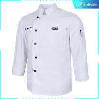 Shiwaki Chef Jacket Coat Uniformแขนยาวห้องครัวทำอาหารของโรงแรมเครื่องแต่งกาย