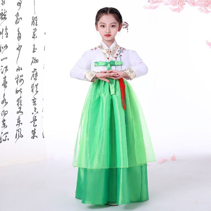 มาใหม่-เด็กเกาหลีเครื่องแต่งกายแบบดั้งเดิมสาวชาติพันธุ์-hanbok-ชุด-minorities-oriental-asian-palace-เกาหลีเสื้อผ้า