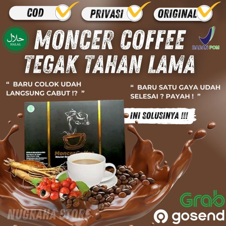 Moncer Kopi Pria Dewasa Moncer Coffe Asli Original 1 Box Isi 8 Sachet Moncer Coffee Herbal 3554