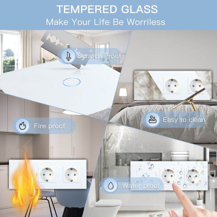 bseed-สวิตช์ไฟระบบสัมผัสกระจกปลั๊กเสียบผนังอียู1-2-3-g1gang-สวิตช์แบบจอสัมผัส300w-เต้าเสียบสองอันเพาเวอร์สวิตช์-led-16a