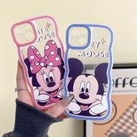 การ์ตูน Mickey Mouse น่ารักเคสโทรศัพท์มินนี่สำหรับ iPhone 14 Pro Max 14 Plus 13 Pro Max 12 Pro Max Mickey Minnie PROOF ฝาหลังโทรศัพท์แบบนิ่มสำหรับ iPhone 11 Pro XR XS 7 8 Plus Se Minnie