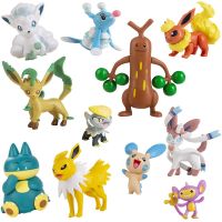 TAKARA TOMY Pokemon 3-8Cm Anime Figures Pikachu Squirtle Bulbasaur Eevee Abra Litten Collection Model Kawaii Toys Kids Xmas Gift