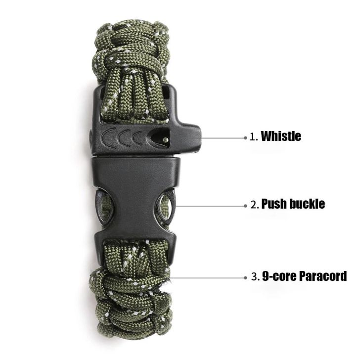 with-whistle-tools-paracord-bracelet-nine-core-reflective-survival-saving-bracelet-bracelet-corde-reflective-bracelet-survival-kits