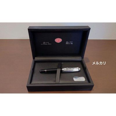 【Direct from Japan】 New Unused Aurora Black Silver Fountain Pen