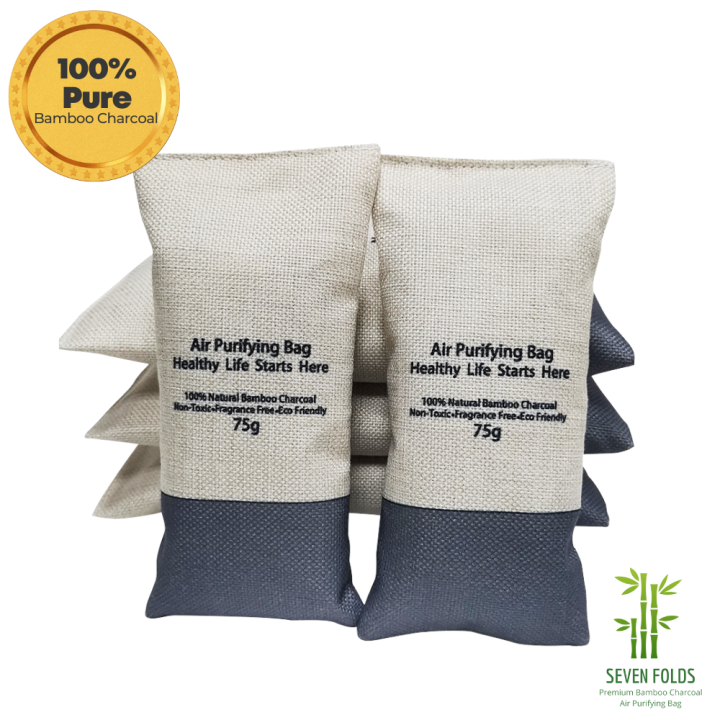 [SEVENFOLD] 75g.2Pcs. Premium Bamboo Charcoal Air Purifier Bag